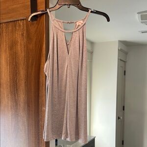 Pixley Light Gray Keyhole Tank Top